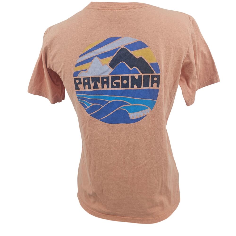Patagonia Logo Gray Unisex Boys Girl Youth Tee T-Shirt Top Size XL Gorpcore 4135